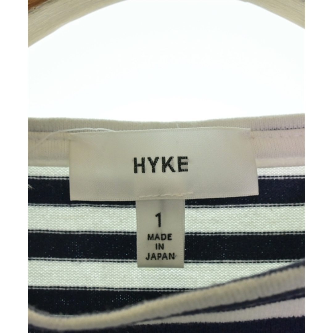 HYKE(ハイク)のHYKE ハイク Tシャツ・カットソー 1(S位) 紺x白(ボーダー) 【古着】【中古】 レディースのトップス(カットソー(半袖/袖なし))の商品写真