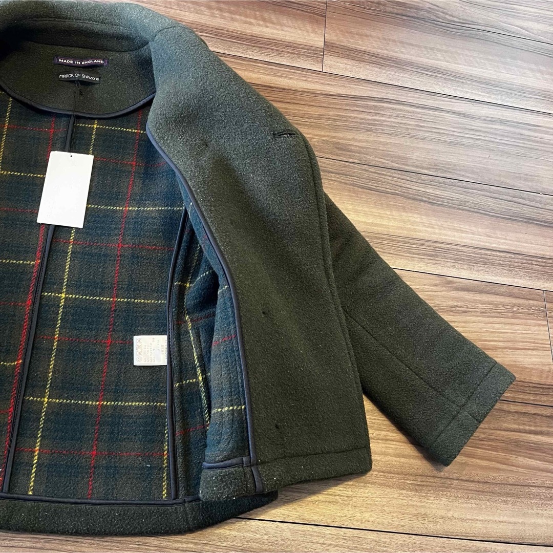 Shinzone(シンゾーン)のシンゾーンイギリス製ピーコート アウター 定価4.5万円 ウール　ジャケット レディースのジャケット/アウター(ピーコート)の商品写真