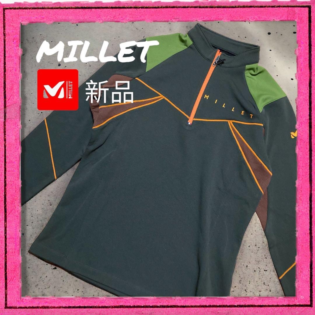 MILLET(ミレー)の★新品未使用★MILLET ミレー　ハーフジップ　裏起毛　トップス　長袖　黒 スポーツ/アウトドアのアウトドア(登山用品)の商品写真