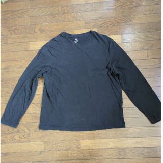 エイチアンドエム(H&M)のH＆M　黒の長袖Tシャツ(Tシャツ/カットソー(七分/長袖))