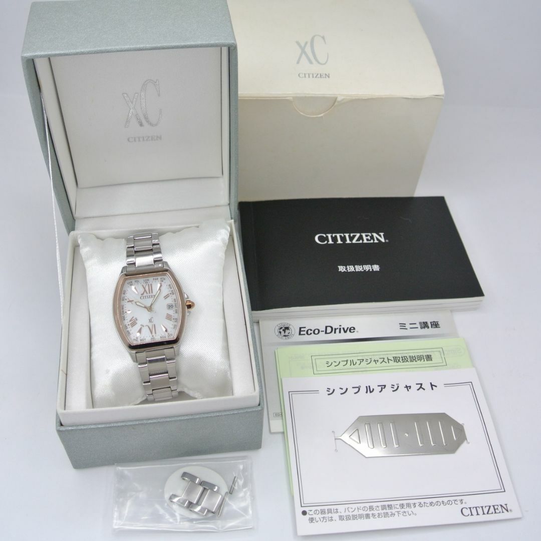 美品❣️CITIZEN xCハッピーフライト電波ソーラーH240 長い 完全
