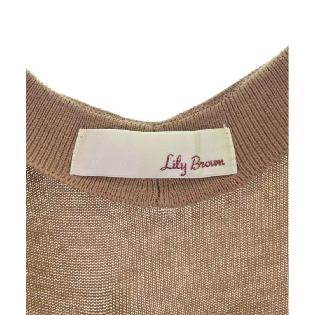 Lily Brown(リリーブラウン)のLILY BROWN リリーブラウン ワンピース F 茶 【古着】【中古】 レディースのワンピース(ひざ丈ワンピース)の商品写真