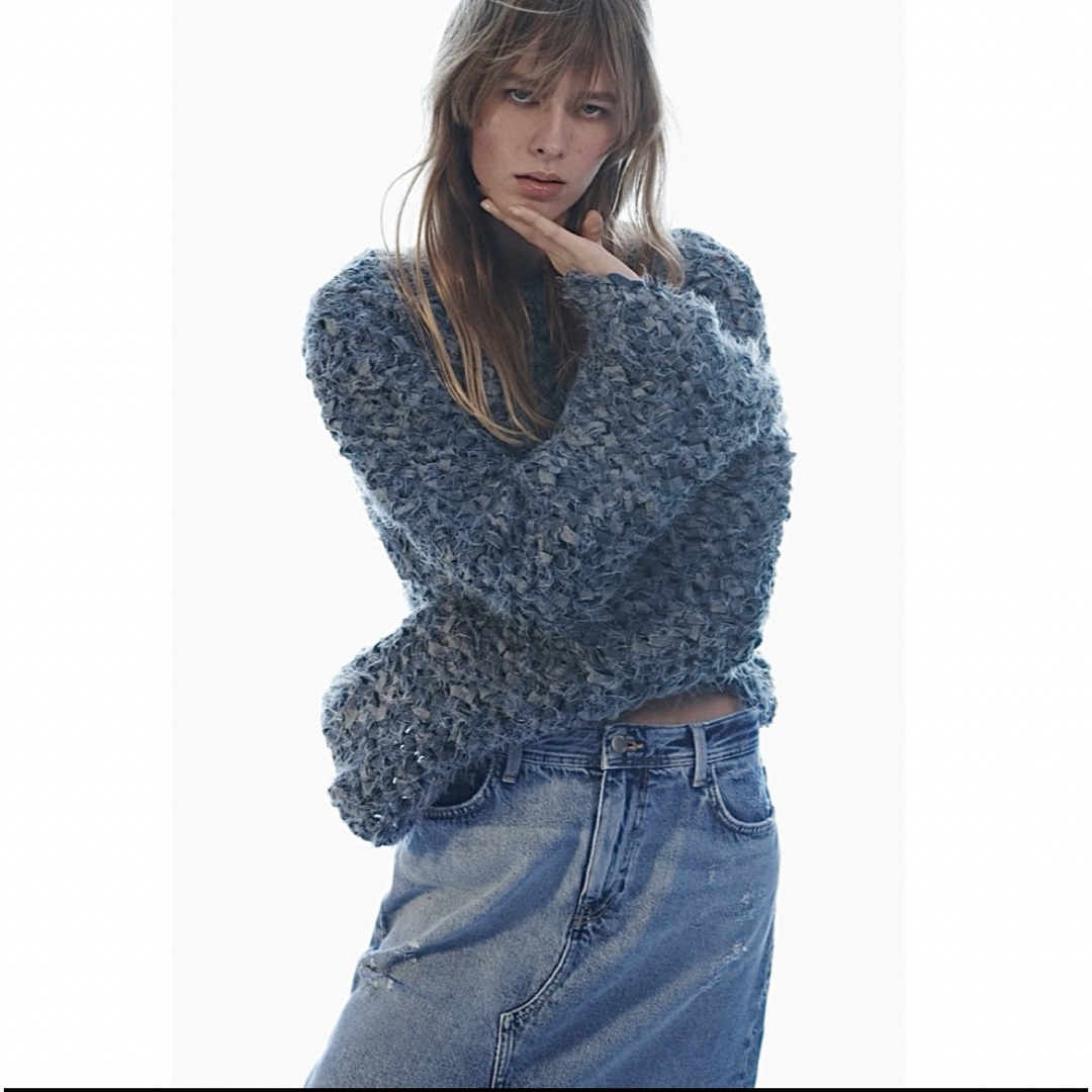 ZARA ミディ丈デニムスカート