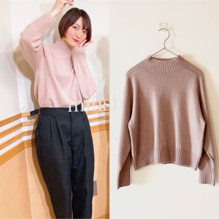 マーガレットハウエル(MARGARET HOWELL)の美品 2021 マーガレットハウエル カシミヤ  モックネックニット 4.2万(ニット/セーター)