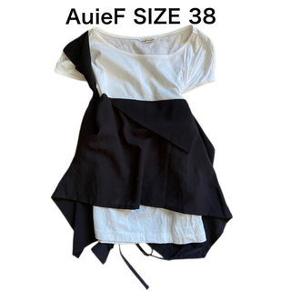 アウィーエフ(AuieF)のAuieF アウィーエフ ブラウス ビスチェ デザイン ブラック サイズ 38(シャツ/ブラウス(半袖/袖なし))