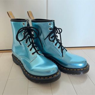 ドクターマーチン(Dr.Martens)のDr.Martens ドクターマーチン 8ホール 水色 ブルー エナメル(ブーツ)