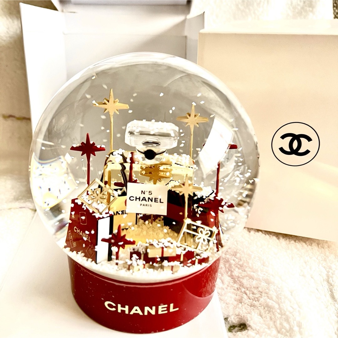 CHANEL スノードーム 2022 非売品 クリスマスインテリア小物 - 置物 CHANEL スノードーム 2022 非売品 クリスマスインテリア小物 - 置物