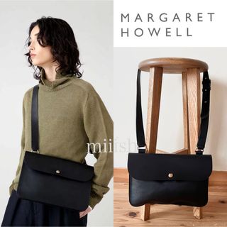 マーガレットハウエル(MARGARET HOWELL)の2023最新作 マーガレットハウエル シュリンクレザーショルダーバッグ 6.4万(ショルダーバッグ)