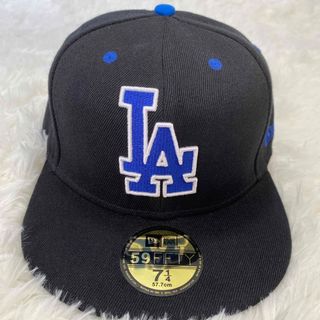 ニューエラー(NEW ERA)のLA NEW ERA ニューエラ キャップ 59FIFTY 黒 野球 MLB(キャップ)