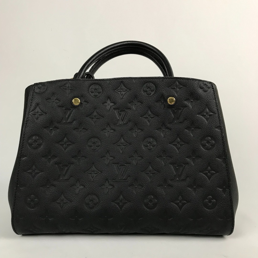 内側■■LOUIS VUITTON ルイヴィトン モノグラム アンプラント モンテーニュMM ハンドバッグ M41048 ノワール