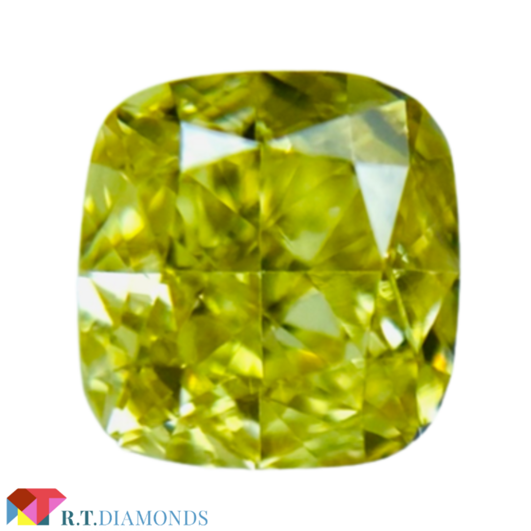 ナチュラルFLUOFANCY VIVID YELLOW 0.415ct X/RT2177/CGL