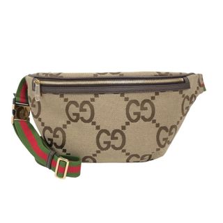 グッチ(Gucci)の　グッチ GUCCI ジャンボGG ベルトバッグ 696031 ブラウン キャンバス レディース ボディバッグ(ボディバッグ/ウエストポーチ)