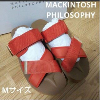 マッキントッシュフィロソフィー(MACKINTOSH PHILOSOPHY)の新品14960円☆マッキントッシュフィロソフィー サンダル オレンジ Mサイズ(サンダル)