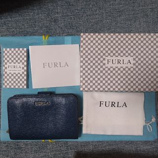 フルラ(Furla)のフルラ　FURLA　二つ折り財布　ネイビー　札入れ　コインケース(財布)