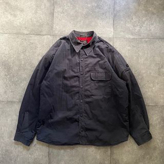 エディーバウアー(Eddie Bauer)のエディーバウアー シャツブルゾン M ブラック×レッド(ブルゾン)