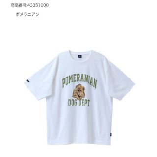 ドッグデプト(DOG DEPT)のdogdept 犬種Tシャツ　ポメラニアン　Mサイズ(Tシャツ(半袖/袖なし))