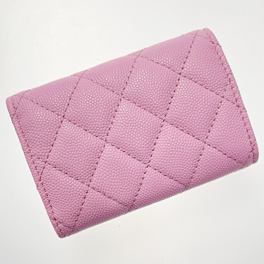 CHANEL - CHANEL シャネル フラップウォレット ピンク 3つ折り CHANEL - CHANEL シャネル フラップウォレット ピンク 3つ折り