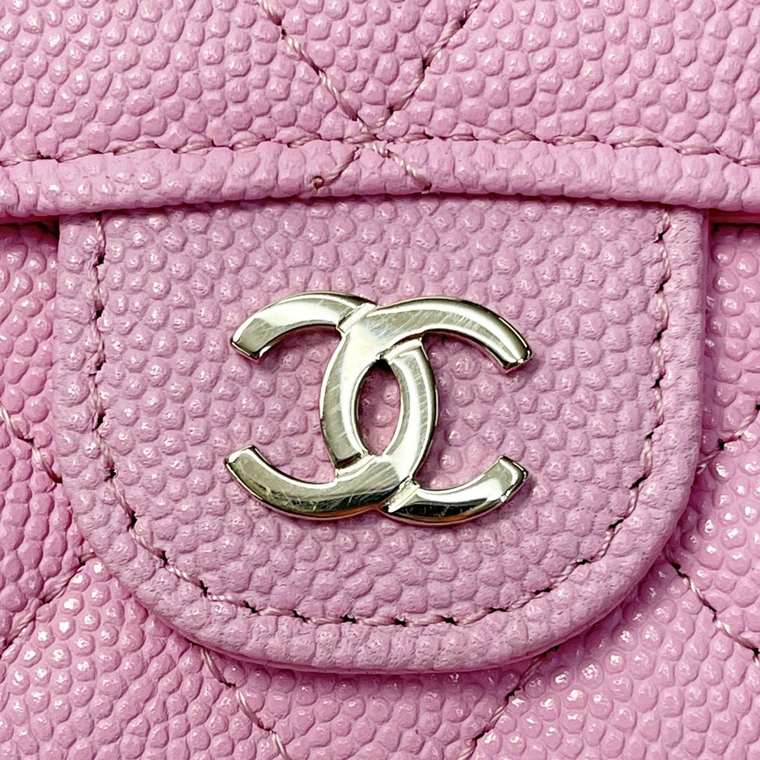 CHANEL - CHANEL シャネル フラップウォレット ピンク 3つ折り CHANEL - CHANEL シャネル フラップウォレット ピンク 3つ折り