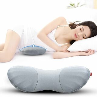 【新品未使用品】低反発マット 寝る時 腰クッション 睡眠腰枕 グレー(クッション)