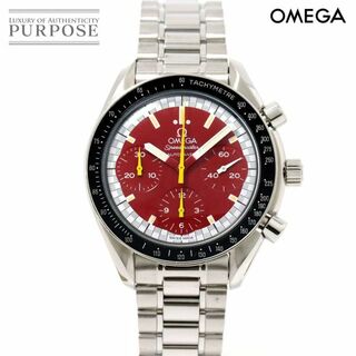 オメガ(OMEGA)のオメガ OMEGA スピードマスター シューマッハ 3510 61 クロノグラフ メンズ 腕時計 レッド 文字盤 オートマ 自動巻き Speedmaster VLP 90218119(腕時計(アナログ))