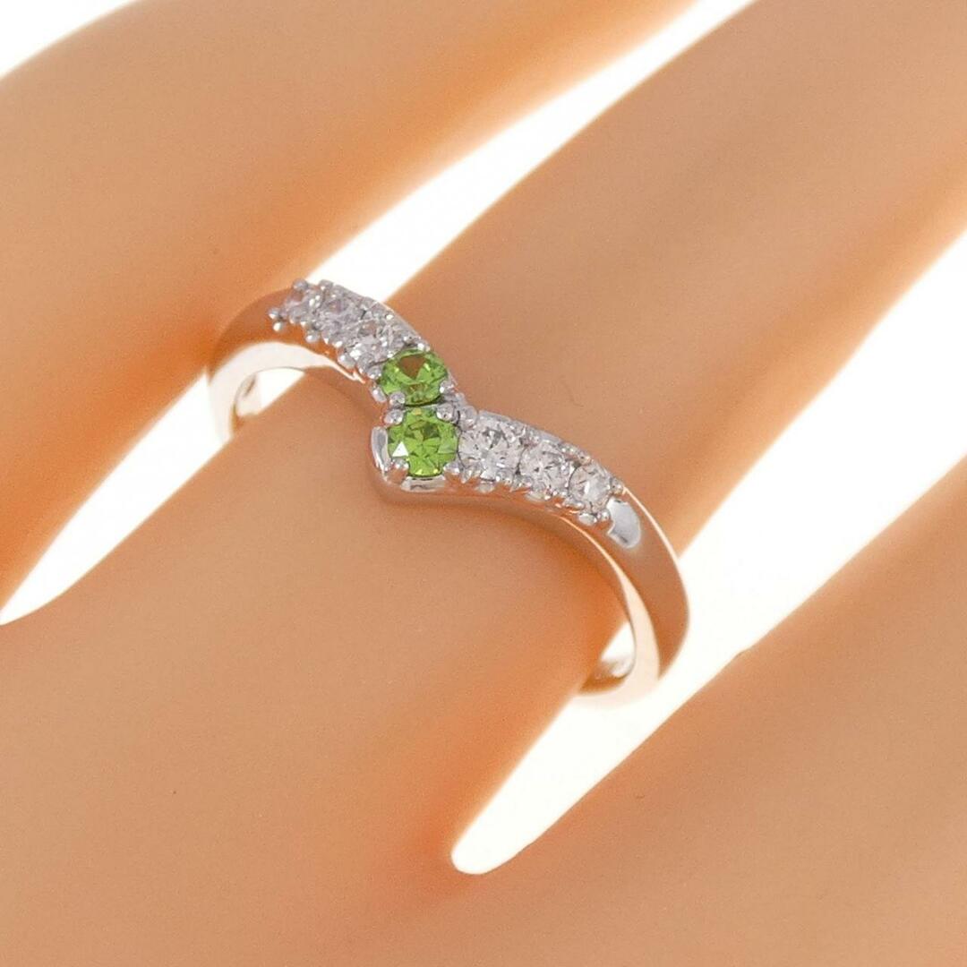 K18WG デマントイドガーネット リング 0.09CT レディースのアクセサリー(リング(指輪))の商品写真