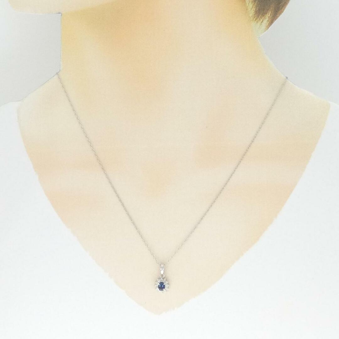 ご注意くださいPT サファイヤ ネックレス 0.37CT