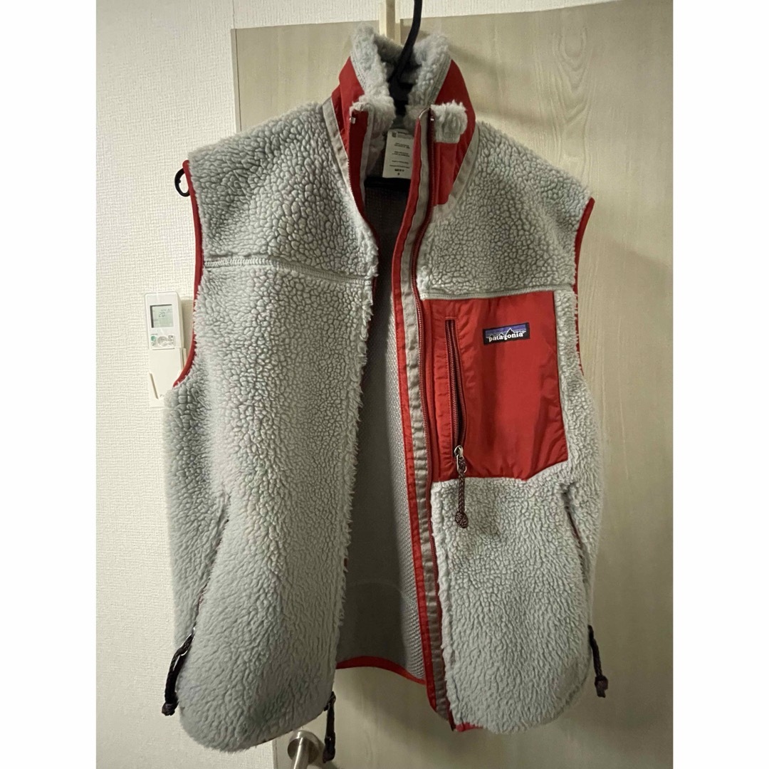 パタゴニアpatagonia retro-X VEST  S  グレー赤メンズ