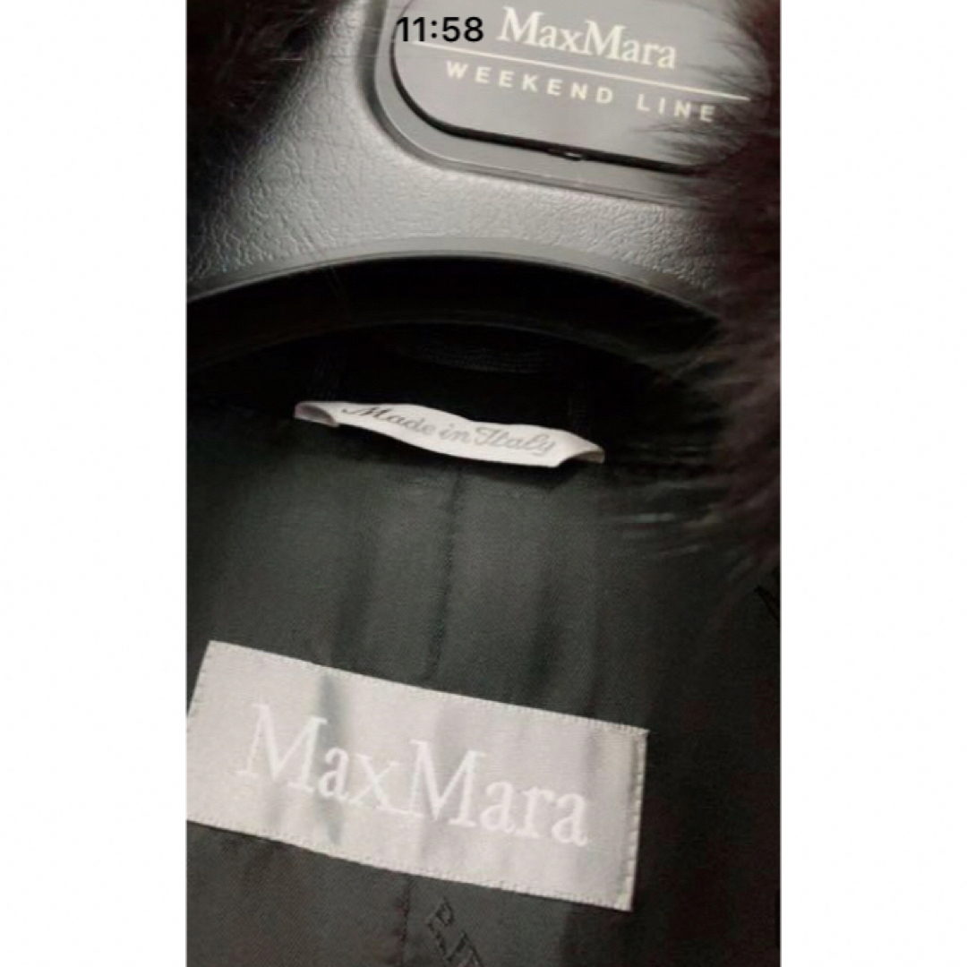 Max Mara(マックスマーラ)のMax Mara マックスマーラ フォックスファー付き  38 レディースのジャケット/アウター(チェスターコート)の商品写真