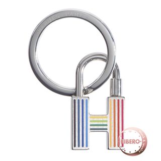 エルメス(Hermes)のHERMES エルメス Cadenas Quizz Rainbow カデナ クイズ レインボー H077309FP02 キーリング キーホルダー【中古】(キーホルダー)