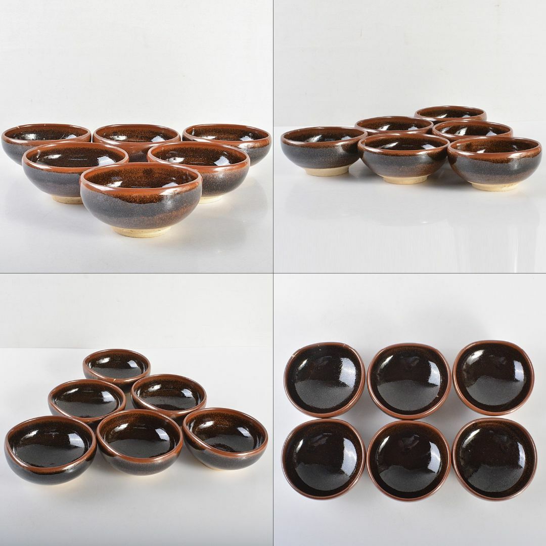 茶道具 桃の里窯 藤原敬介(恭助)作 天目向付 共箱 V R6698F 茶道具 桃の里窯 藤原敬介(恭助)作 天目向付 共箱 V R6698F