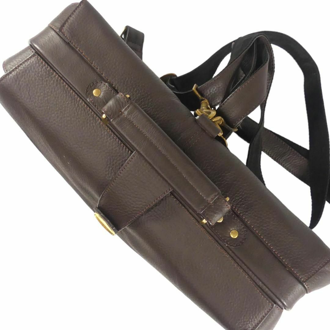 3wa ダレスバッグ 本革 ビジネスバッグ ショルダー リュック 茶NR3576 メンズのバッグ(ビジネスバッグ)の商品写真