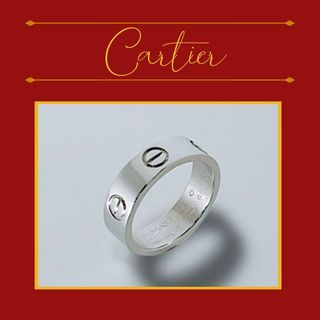 cartier カルティエ リング　K18WG ＃52　＃11. 　ラブリンク　(リング(指輪))