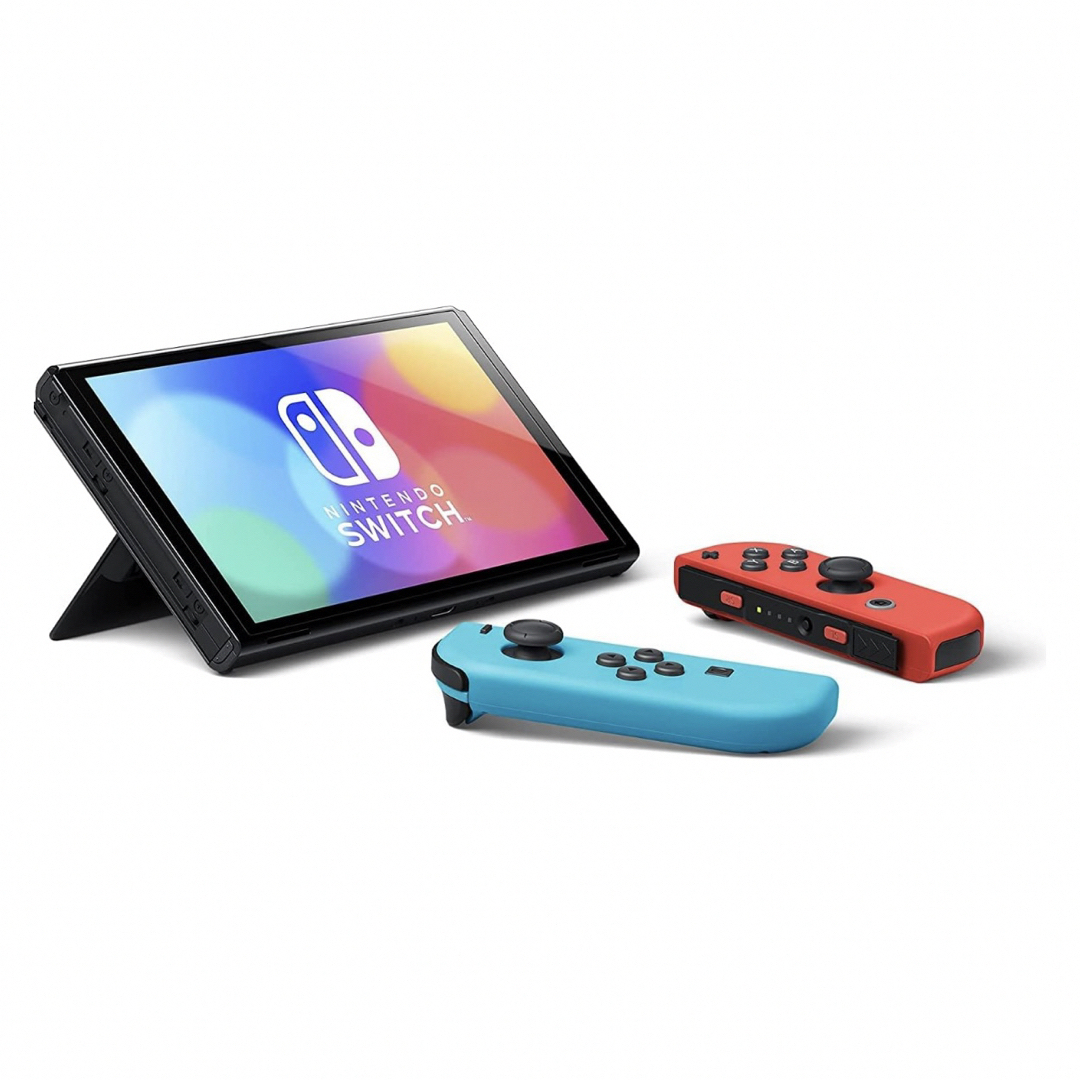 Nintendo Switch(ニンテンドースイッチ)の【新品未開封】Nintendo Switch  ネオンレッド・ブルー エンタメ/ホビーのゲームソフト/ゲーム機本体(携帯用ゲーム機本体)の商品写真