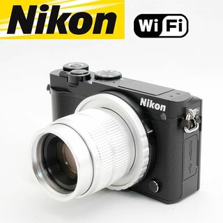 ニコン(Nikon)のニコン Nikon 1 J5 ブラック ショット数138枚 Wi-Fi搭載 単焦点MFレンズセット ミラーレス カメラ 中古(ミラーレス一眼)