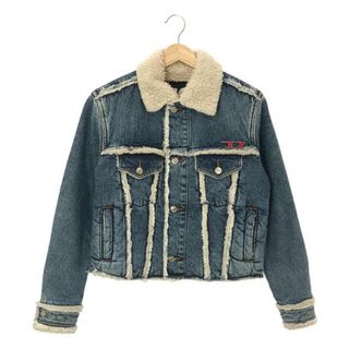 ディーゼル(DIESEL)のDIESEL / ディーゼル | ピンバッジ付き ボア デニムジャケット | XXS | インディゴ | レディース(その他)