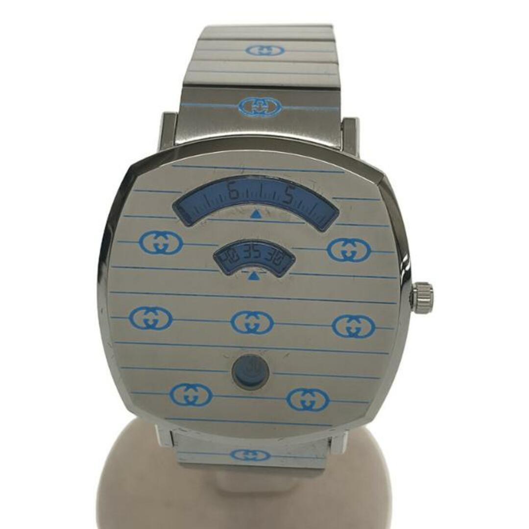 Gucci(グッチ)のGUCCI / グッチ | グリップ ウォッチ | シルバー/ブルー | メンズ メンズの時計(腕時計(アナログ))の商品写真