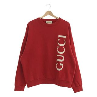 グッチ(Gucci)のGUCCI / グッチ | 2020SS | ビッグロゴプリント クルーネックスウェット | XL | レッド/ホワイト | メンズ(スウェット)