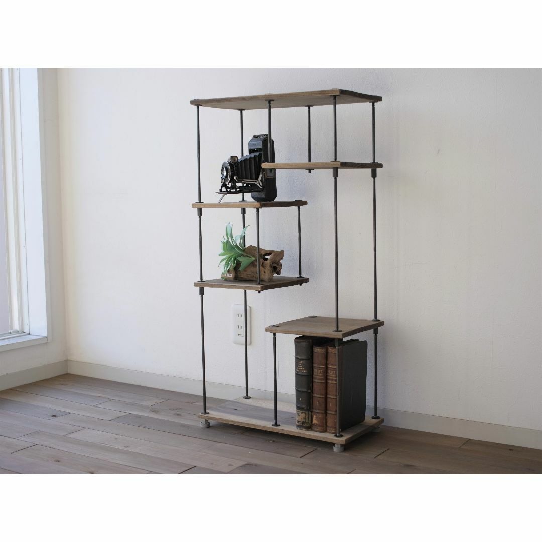 の商品一覧 wood iron shelf 880*450*225〈グレイッシュカラー