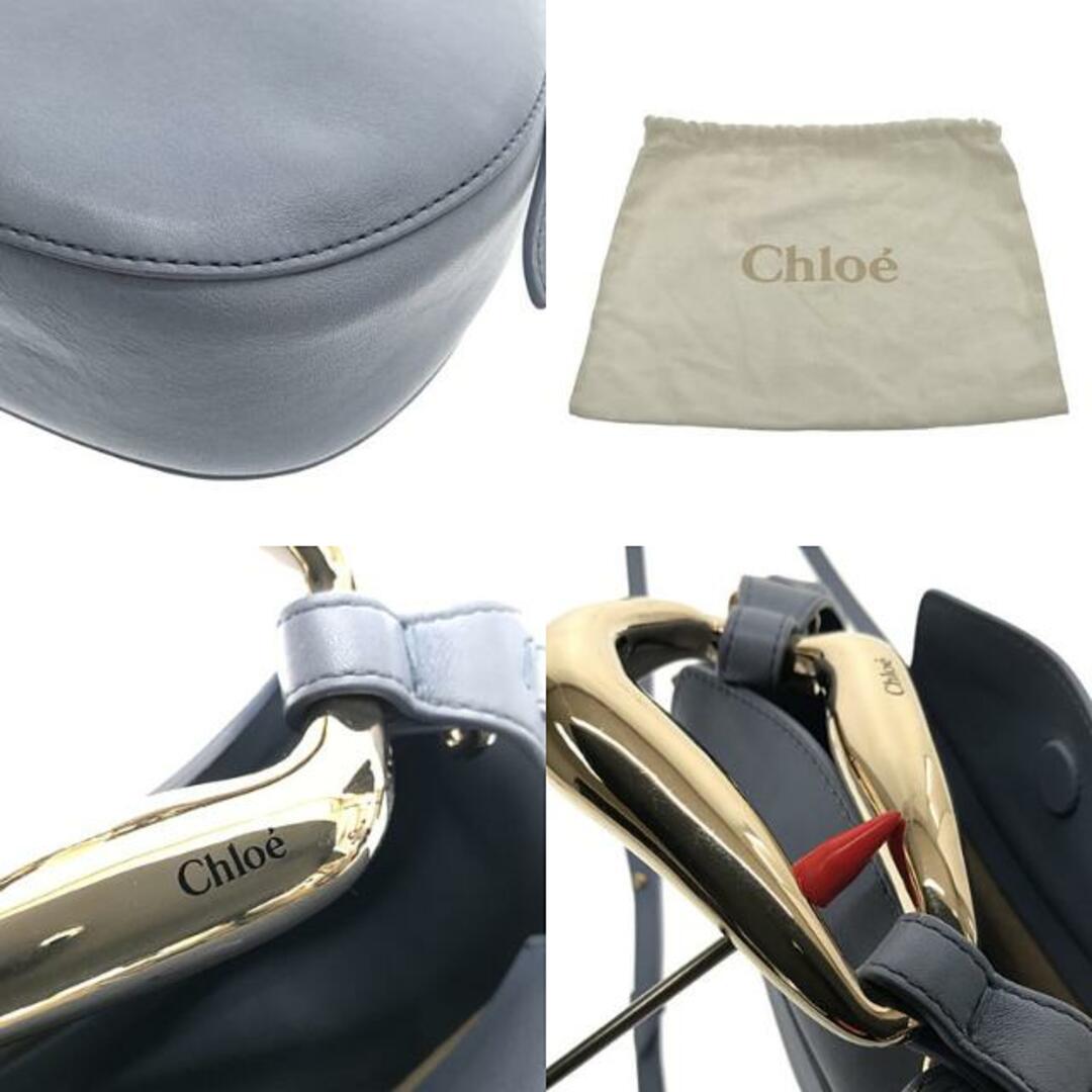 Chloe(クロエ)の【美品】  Chloe / クロエ | KISS  SMALL BAG / 2way ショルダー付き キス スモール レザー ハンドバッグ | ブルー系 | レディース レディースのバッグ(ショルダーバッグ)の商品写真