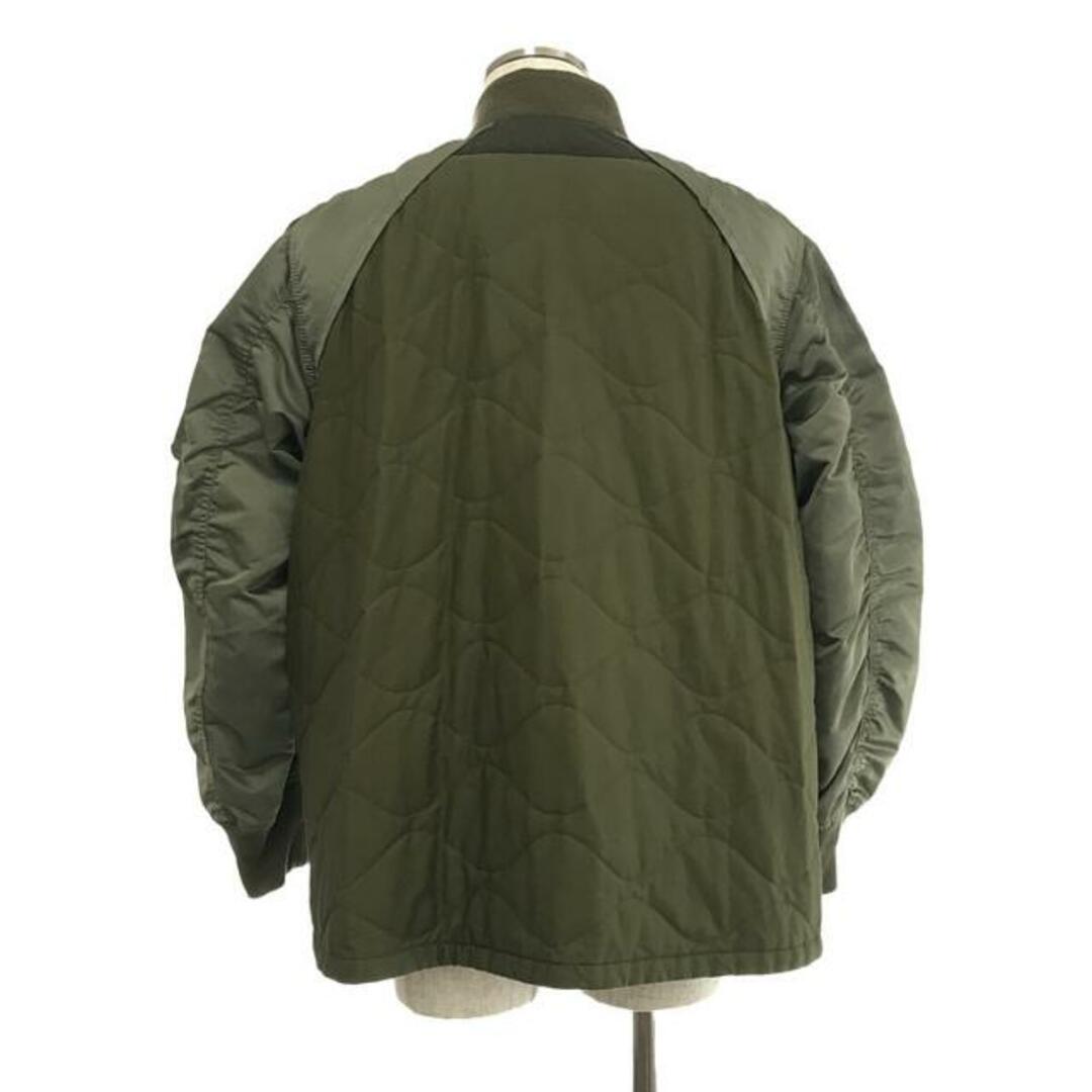 sacai(サカイ)のsacai / サカイ | 2021AW | MA-1 Nylon Twill Blouson / ドッキング キルティング ボンバージャケット ブルゾン | 2 | カーキ | メンズ メンズのジャケット/アウター(その他)の商品写真