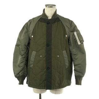 サカイ(sacai)のsacai / サカイ | 2021AW | MA-1 Nylon Twill Blouson / ドッキング キルティング ボンバージャケット ブルゾン | 2 | カーキ | メンズ(その他)