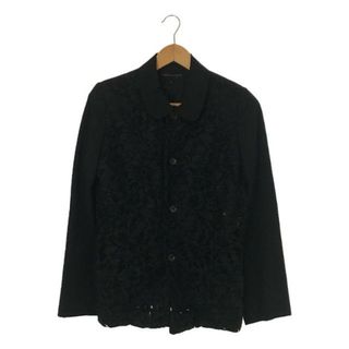 コムデギャルソン(COMME des GARCONS)の【美品】  COMME des GARCONS / コムデギャルソン | 90s～ / AD1992 | レース切替 丸襟  シングル ジャケット | S | ブラック | レディース(その他)