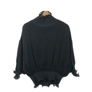 ジバンシィ(GIVENCHY)のGIVENCHY / ジバンシィ | プリーツ プルオーバーブラウス | 38 | ブラック | レディース(シャツ/ブラウス(長袖/七分))