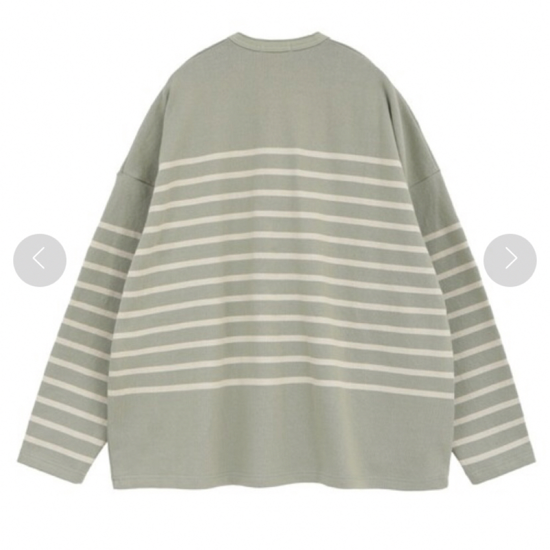 CLANE(クラネ)のClane WIDE HENRY NECK BORDER TOPS/ レディースのトップス(カットソー(長袖/七分))の商品写真