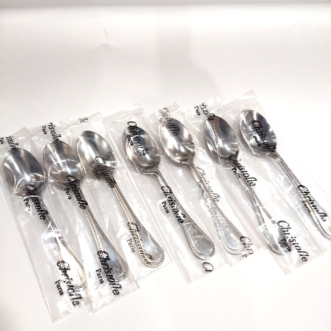 Christofle クリストフル コーヒースプーン 7本セット パール Christofle クリストフル コーヒースプーン 7本セット パール