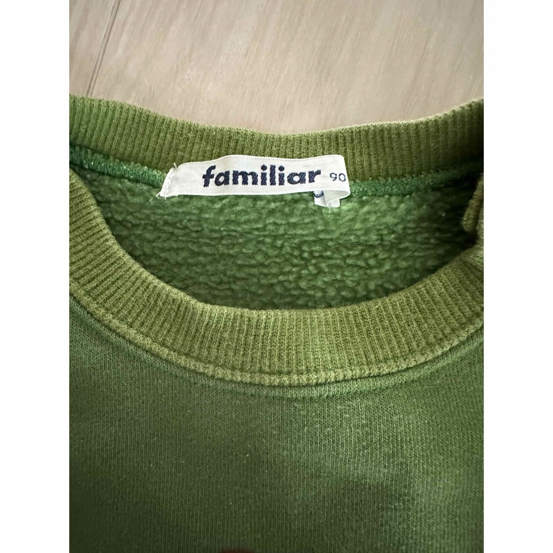 familiar(ファミリア)のファミリア　トレーナー　90 緑 キッズ/ベビー/マタニティのキッズ服男の子用(90cm~)(Tシャツ/カットソー)の商品写真