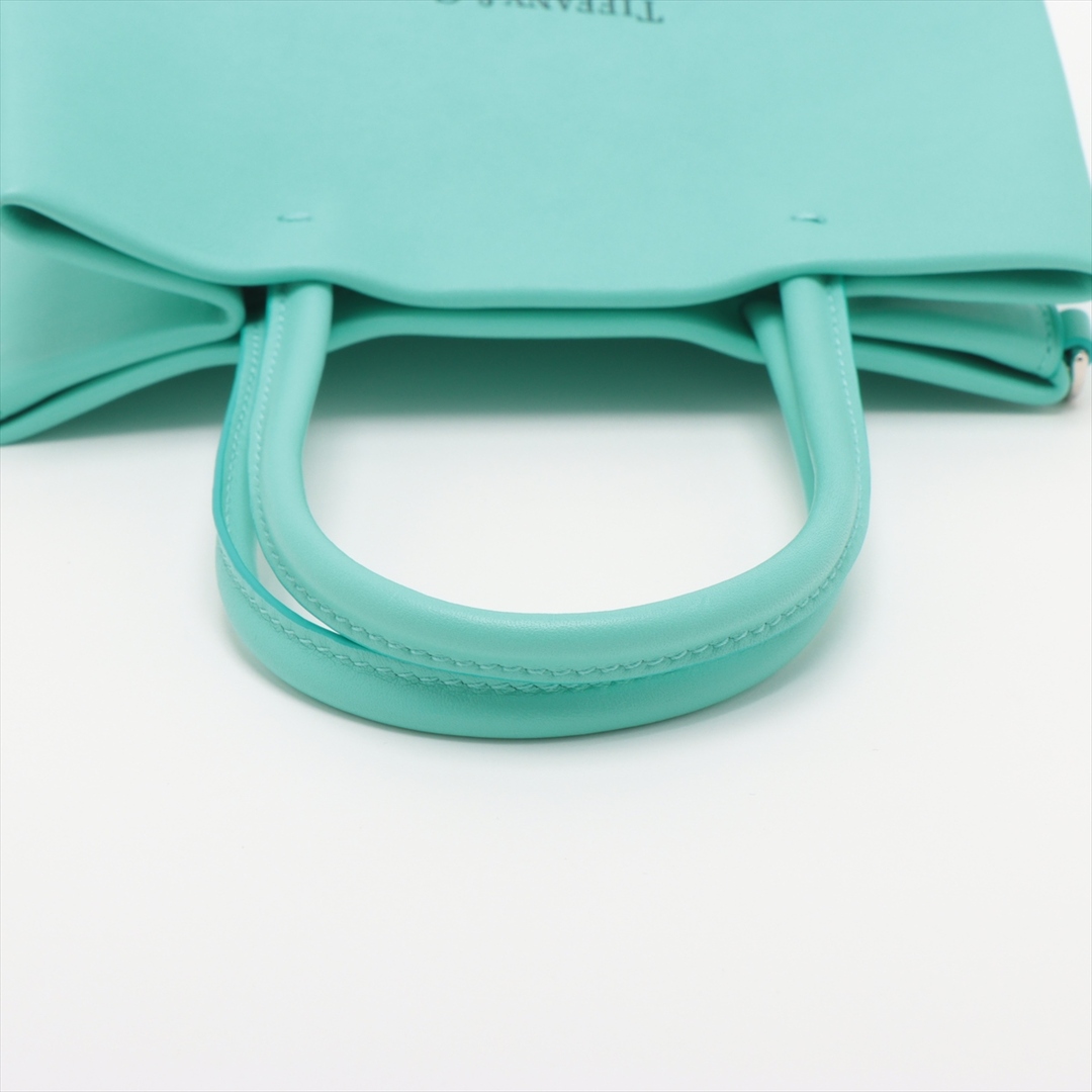 Tiffany & Co.(ティファニー)のティファニー ミニショッピングトート レザー  ブルー レディース トート レディースのバッグ(トートバッグ)の商品写真