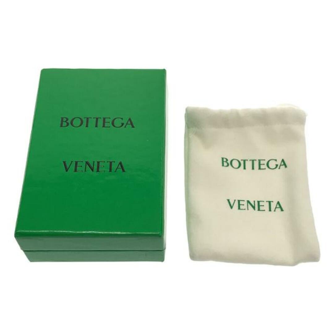 【美品】  BOTTEGA VENETA / ボッテガヴェネタ | トライアングル レザー キーホルダー | シルバー/グリーン