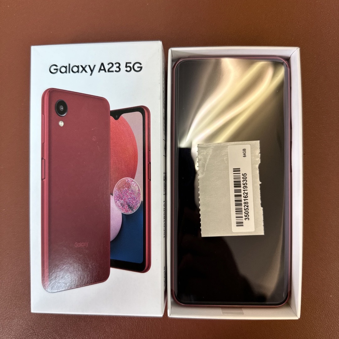 SAMSUNG Galaxy A23 5G SCG18 レッド有SIM種類 - スマートフォン本体