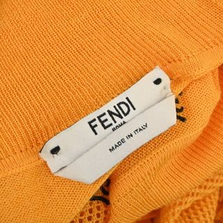 FENDI カシミヤ シルク混 刺繍 タートルネック ニット